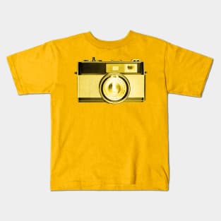 Gold/Yellow - Vintage 1960s Rangefinder Camera Kids T-Shirt